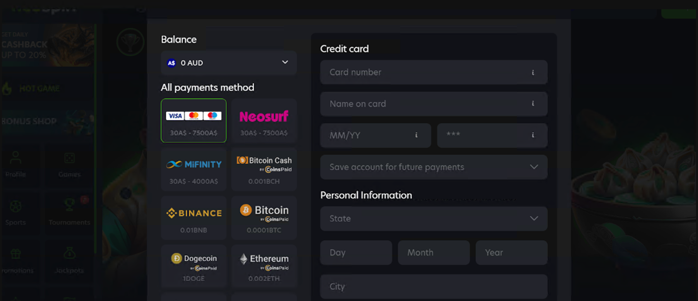 Neospin Register